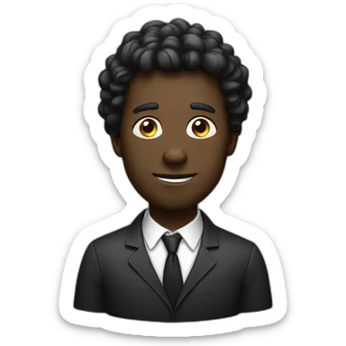 Un gros homme noir sticker