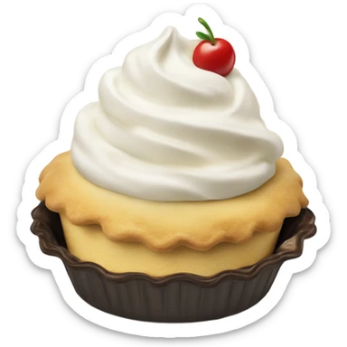 Whipped cream on pie sticker