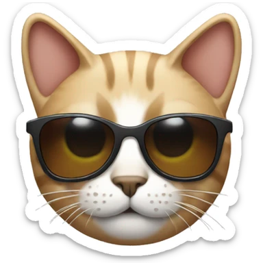 Cat with sunglasses sticker