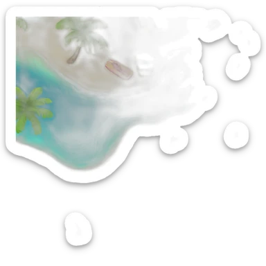 Hawaian beach sticker