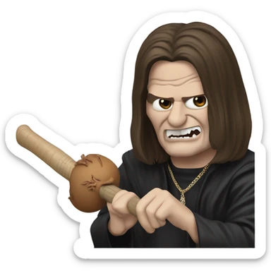 "Ozzy Osbourne eating bat" sticker