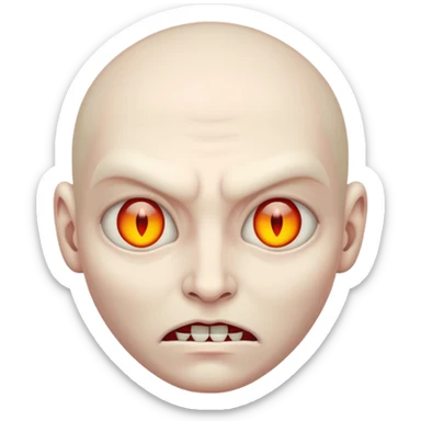 A evil face sticker