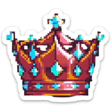 maroon crown with sparkling effect sticker
