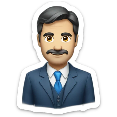 empresario rubio con ojos azules sticker