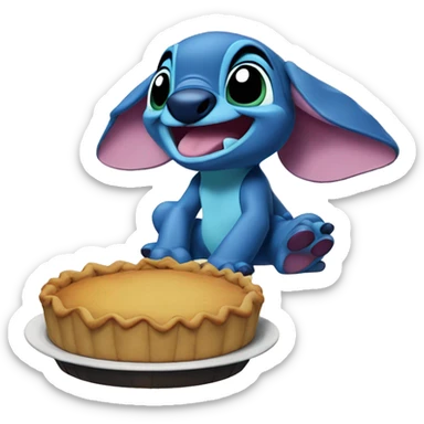 Stitch Disney Thanksgiving pie sticker