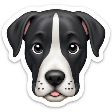 black and white great dane sticker