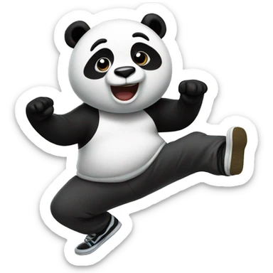 Panda breakdancing  sticker