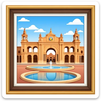 Cinematic Realistic Plaza de España Emoji  sticker