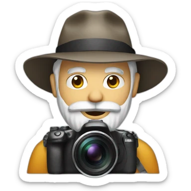 Wild photographer with White beard sticker