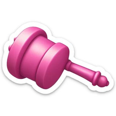 Pink gavel sticker