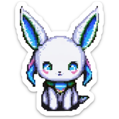 Character with long pointy ears sticker