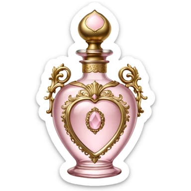 vintage rococo pale pink spam perfume  sticker