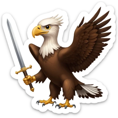eagle with sword sticker