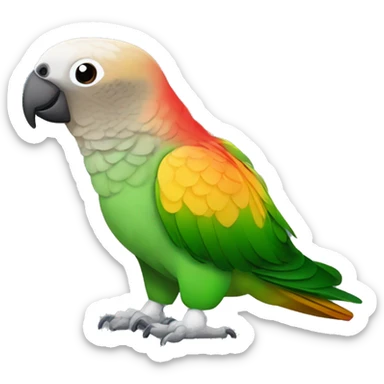 red factor pineapple green cheek conure with horn color beak sticker