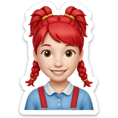 The wendys mascot sticker