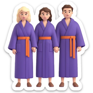 Jerusalem man and buxom woman in historical attire, robes, belts, hair uncovered, no headscarves or religious symbols sticker