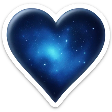 Midnight blue galaxy heart  sticker