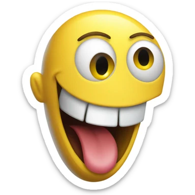 emoji sticking out tongue spitting sticker