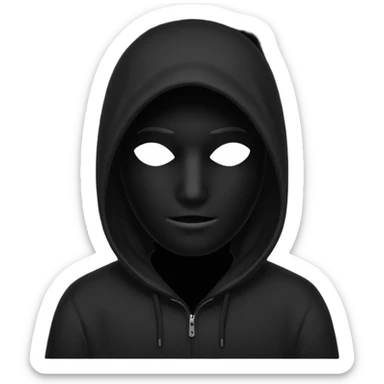 silueta negra persona sin cara sticker