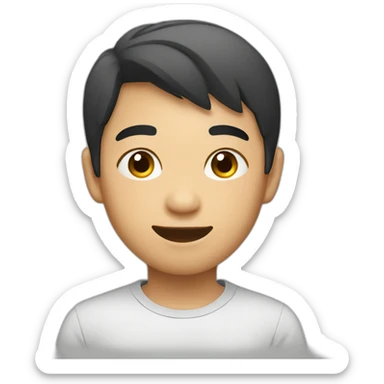 Asian boy in briefa sticker