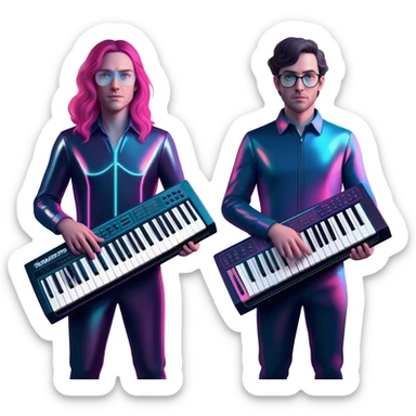 Electronic duo Snow strippers sticker