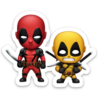 Deadpool wolverine sticker