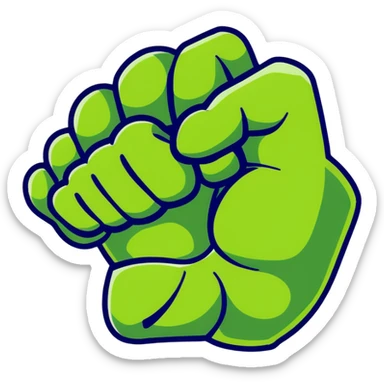 hulk fist smashing sticker