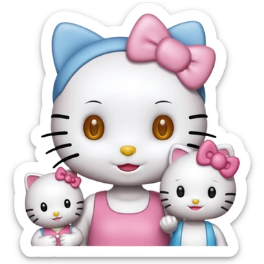 Hello Kitty. Avec ses ami sticker