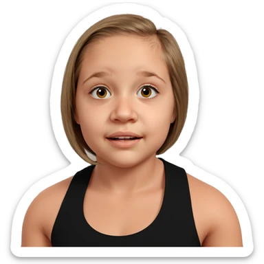 realistic portrait of a girl sticker
