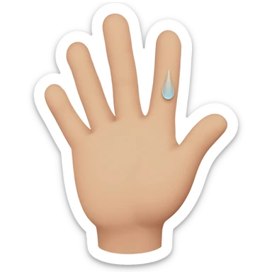 Fais un émotions avec c'est main qui pleure sticker