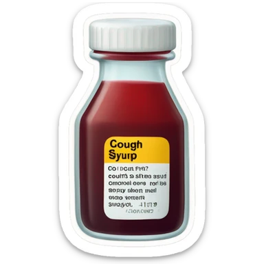 cough syrup bottle sticker