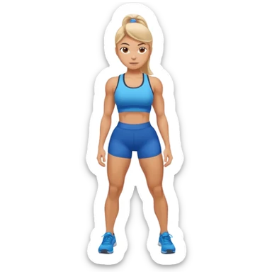 girl working out glutes with shirt on sticker