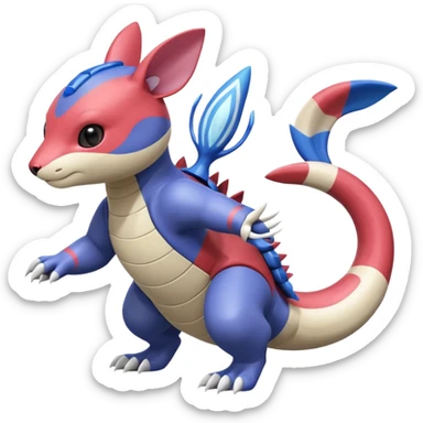 Palkia-Kyogre-Furret-fusion sticker