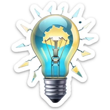 kaputte Glühbirne sticker