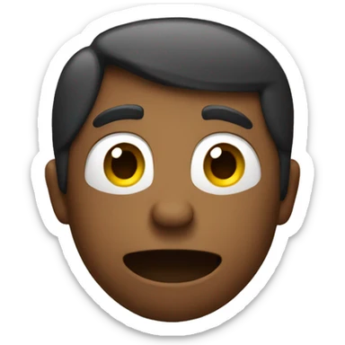 an emoji of a face looking away trying not to laugh sticker