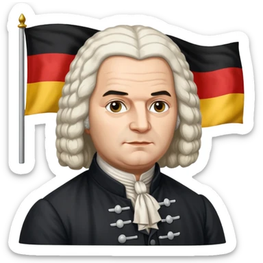 johann sebastian bach german flag sticker