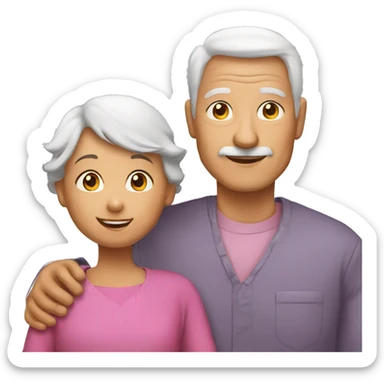 grandparents and grandchild sticker