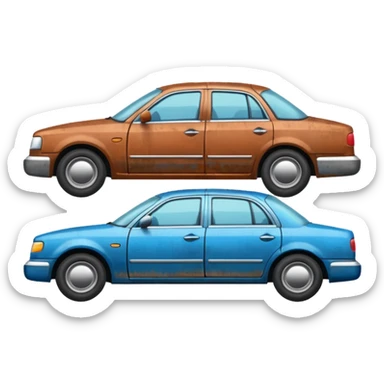 crappy sedan from the side sticker