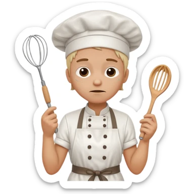 Cringe overworked pastry chef sticker