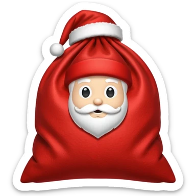 red santa sack sticker