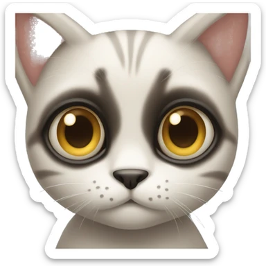 big eyes cat sticker