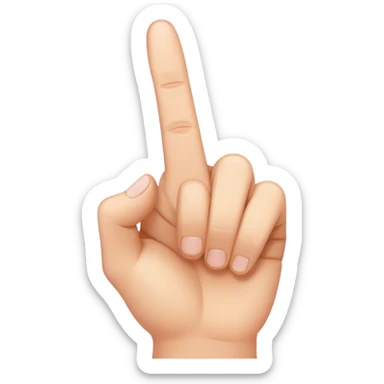 Middle finger posture but shown from the other side so it means friendsh sticker