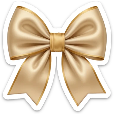 Beige bow sticker