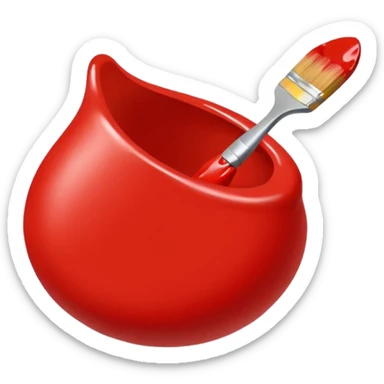 red Acrylic paint sticker