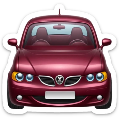 burgundy new car sticker