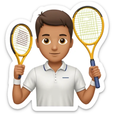 male tennis player sticker
