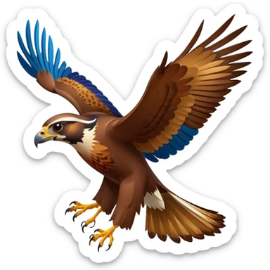 stylized falcon in flight representing bird shows at Puy du Fou theme park sticker