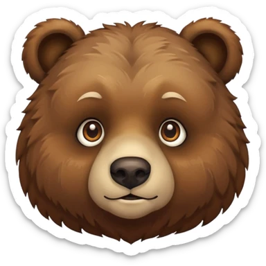 bear face sticker