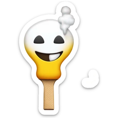 Smiley face with a lighter, the lighter has a spoon above it with sugar in it.  sticker