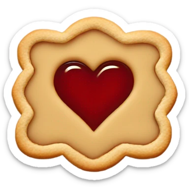 Linzer cookie with heart in the middle  sticker